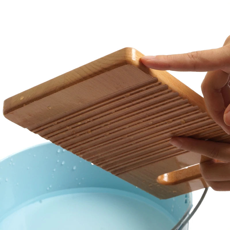 Montessori Laundry  Activity Washing Clothes Kids Practical Life Materials Wood Washboard/ Metal Tub Basic Skill Learning Tool
