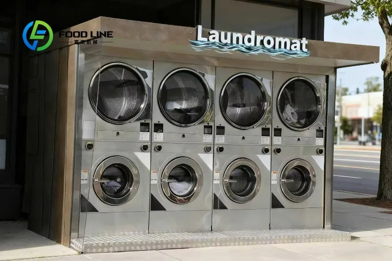 High Efficiency Heavy Duty Industrial Commercial Laundry Washing Machine with Dryer for Outdoor Laundry Use customize