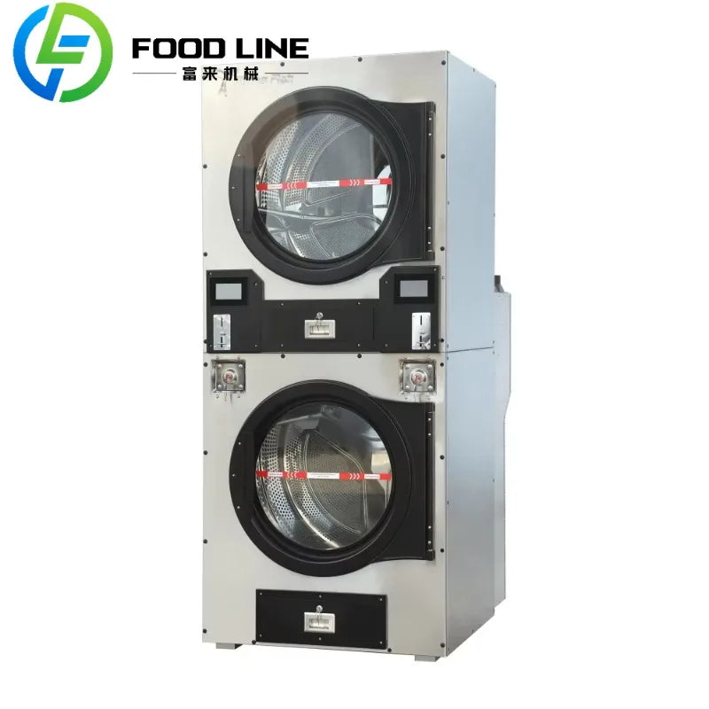 10KG 12KG 15KG 18KG 20KG Laundry Washig Machine Stacked Washer Dryer for Laundromat Machines