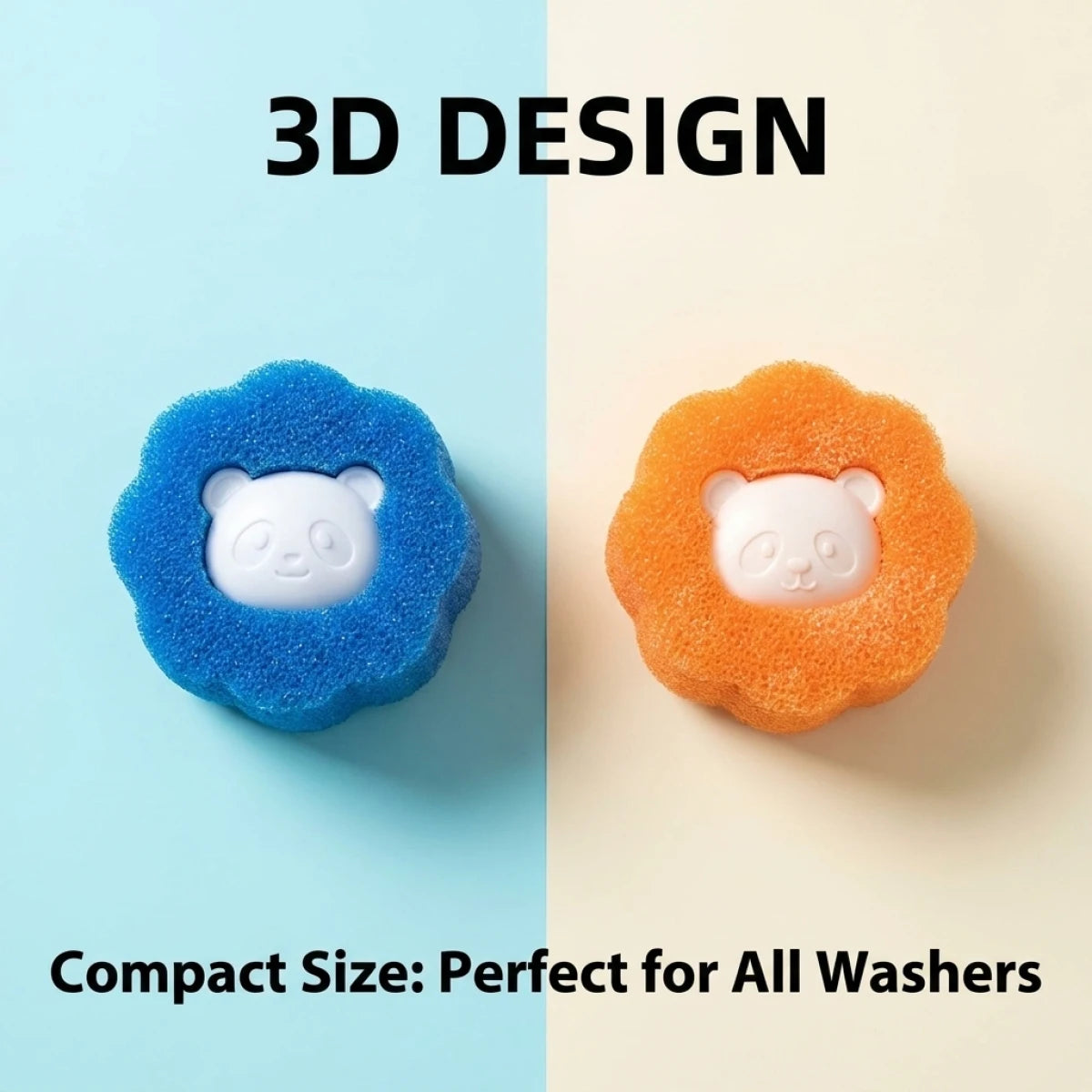 Laundry Lint Ball–Sponge Lint Collector,Hair & Fiber Remover, Washing Machine Essential, Soft on Hands & Clothes