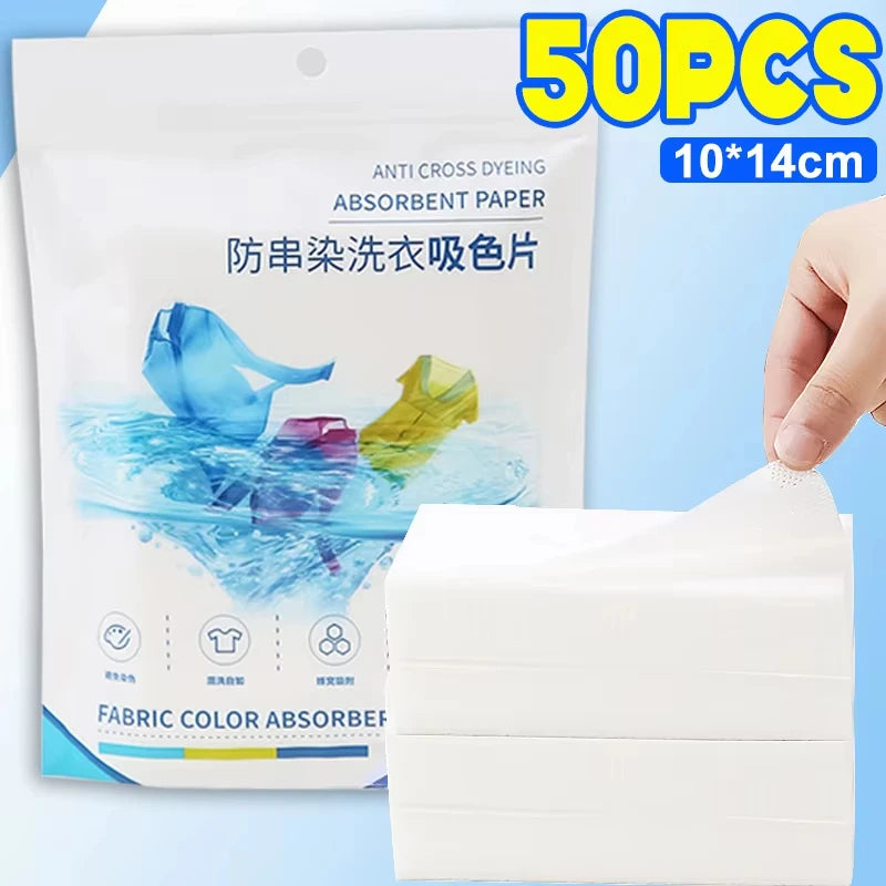Laundry Tablets Laundry Paper Anti-Staining Clothes Sheets Anti-String Mixing Color Absorption Washing Household Merchandises