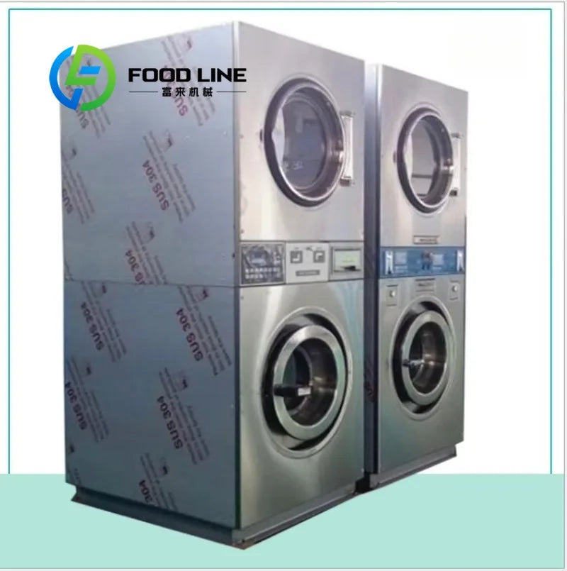 High Efficiency Heavy Duty Industrial Commercial Laundry Washing Machine with Dryer for Outdoor Laundry Use customize