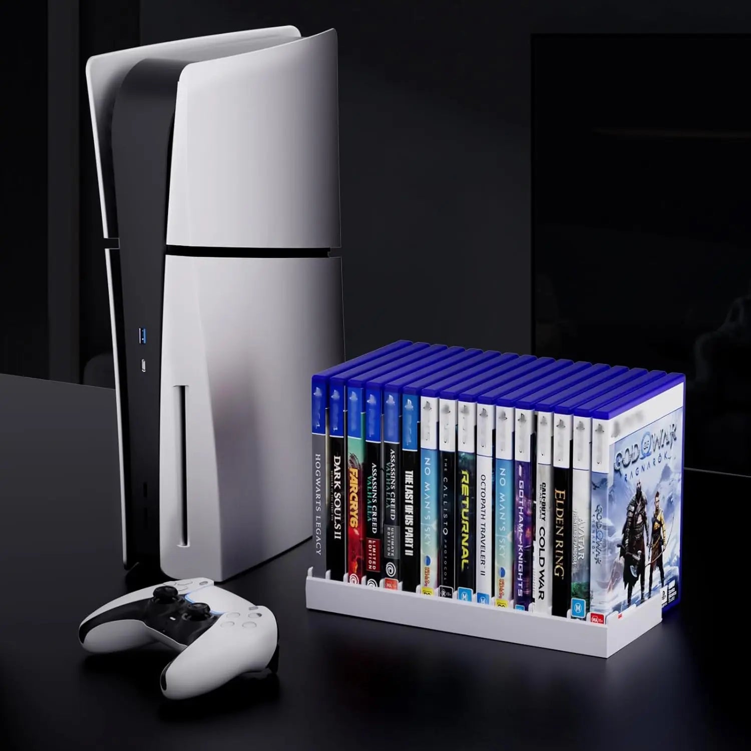 Video Game Storage Holder for for PS5/ PS4/ PS3/ PS2/ Xbox One/Xbox Series X/S/Wii/Switch/Switch 2 Game Cases, DVD