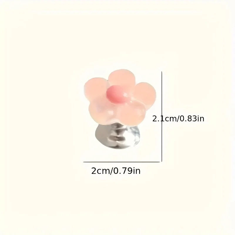 Essential floral toilet flush handle for bathroom - fashionable bathroom accessory, long nail design, easy to press