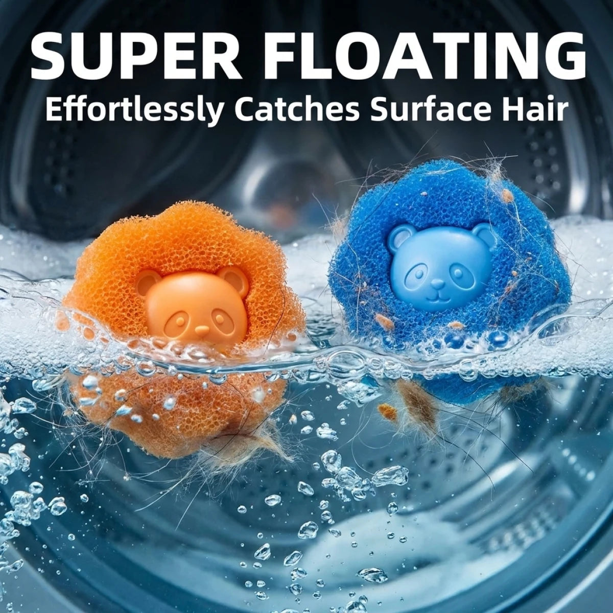 Laundry Lint Ball–Sponge Lint Collector,Hair & Fiber Remover, Washing Machine Essential, Soft on Hands & Clothes