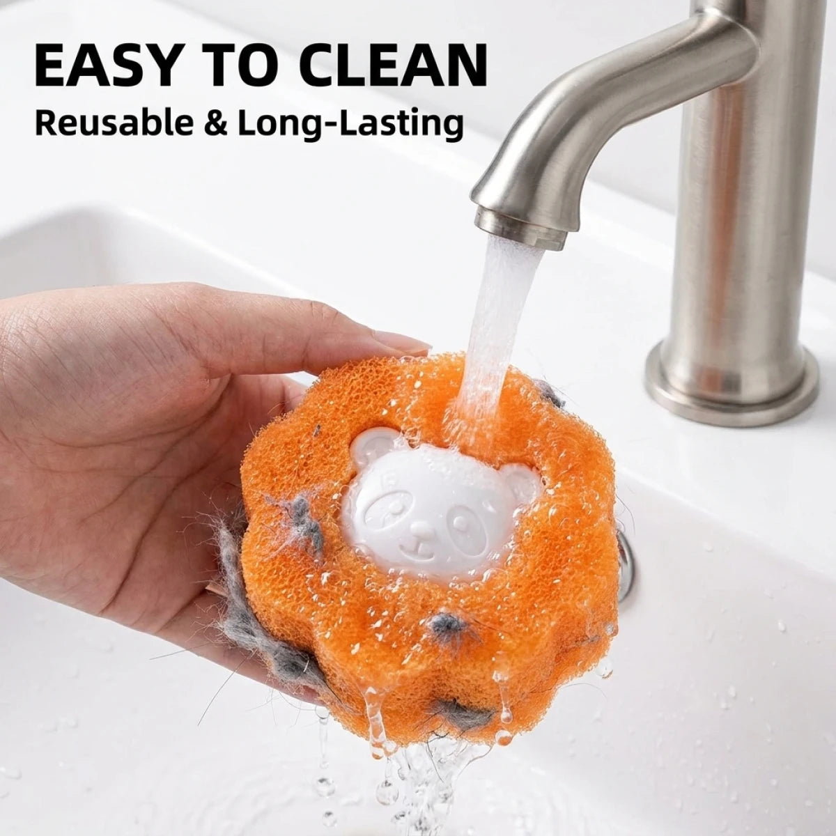 Laundry Lint Ball–Sponge Lint Collector,Hair & Fiber Remover, Washing Machine Essential, Soft on Hands & Clothes